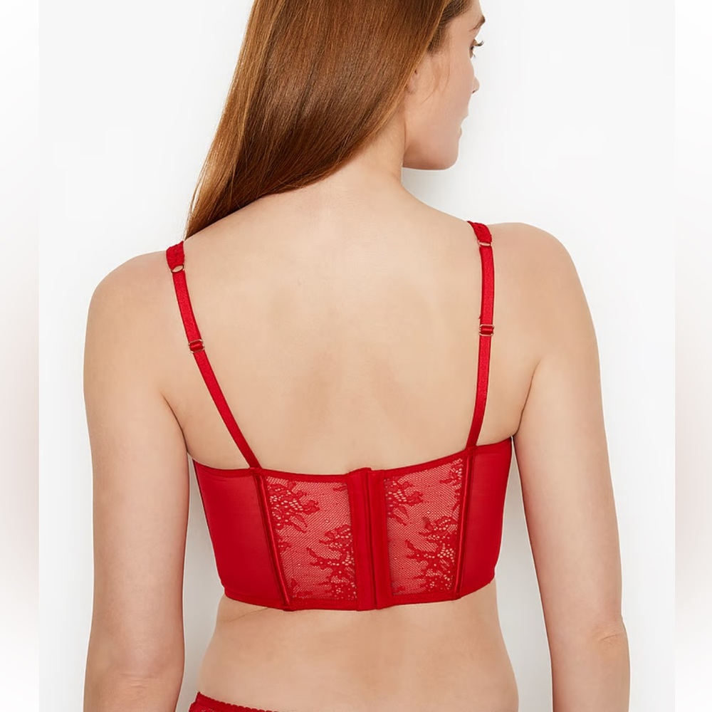 VICTORIA SECRET DREAM ANGEL Unlined Lace-Up Corset Top - Picture 4 of 4